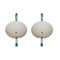 Cream Color and Brass Wall Lights by Roberto Giulio Rida, Set of 2 1