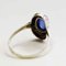 Scandinavian Blue Oval Stone Silver Ring, 1950s 3