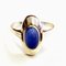 Scandinavian Blue Oval Stone Silver Ring, 1950s 6