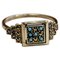 Scandinavian Silver Ring with Small Blue and Clear Stones, 1970s, Image 1
