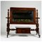 Antique Italian Walnut Dressing Table Mirror with Drawer, Image 2