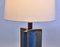 Large Danish Modern Blue Table Lamp from Søholm, 1960s 2