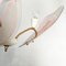 Mid-Century Pink and White Opaline Glass and Brass Ceiling Lamp Attributed to Stilnovo 3