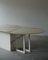 Tavolo da pranzo grande vintage in marmo e acciaio, Italia, anni '80, Immagine 6