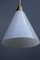 Italian Brass and White Opaline Glass Ceiling Lamp from Stilnovo, 1950s 7