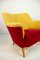 Club Armchair in Red and Yellow, 1930s 7