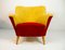 Club Armchair in Red and Yellow, 1930s 9