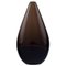 Drop-Shaped Vase in Mocha Brown Mouth Blown Art Glass from Salviati, Italy, 1960s 1