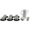 Porcelaine Noire Six Person Coffee Service by Tapio Wirkkala for Rosenthal, 1960s, Set of 15 1