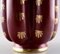 Gilded Collection of Red Rubin Ceramics with Red Glaze from Upsala-Ekeby, 1930s, Set of 7 3