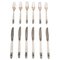 Antikes Sterling Silber Eicheln Besteck Service von Georg Jensen, 12er Set 1