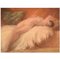 Französischer Art Deco Junge Schönheit auf Lammfell Pastell, 1920er 1
