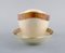 Royal Copenhagen Porcelain Sauce Boat with Floral Motifs and Gold Border, 1960s, Image 4