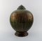 Art Deco Pottery Lidded Vase by Lucien Brisdoux, France, 1920s 2