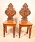 Antique Art Deco English Hall Chairs, Set of 2 4