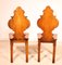 Antique Art Deco English Hall Chairs, Set of 2 7