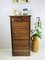 Antique Oak Tambour Fronted Cabinet with Drawers, 1920s 10