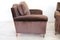 Fauteuils Vintage en Velours Marron, 1980s, Set de 2 4