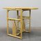 Bamboo and Rattan Game Table & Chairs Set, 1970s, Image 7