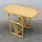 Bamboo and Rattan Game Table & Chairs Set, 1970s 3