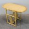 Juego de mesa y sillas de bambú y ratán, años 70, Imagen 3