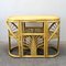 Bamboo and Rattan Game Table & Chairs Set, 1970s 1