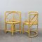 Bamboo and Rattan Game Table & Chairs Set, 1970s 6