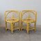 Bamboo and Rattan Game Table & Chairs Set, 1970s 2