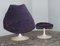 Violet Disc Base Model F585 Armchair and Ottoman Set by Geoffrey D.Harcourt for Artifort, 1960s, Set of 2 4