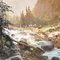 19th Century Shepherd and Flock Mountain Landscape Painting by Godchaux Emile, Image 7