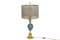Lamp in Turquoise Opaline and Gilt Bronze, 1970s 1