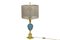 Lamp in Turquoise Opaline and Gilt Bronze, 1970s, Image 1