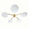 Glass and Brass Flush Mount Star Ceiling Lamp, 2009 5