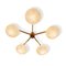 Glass and Brass Flush Mount Star Ceiling Lamp, 2009 3