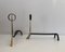 Italian Modernist Bronze & Wrought Iron Andirons, 1950s, Set of 2, Image 4