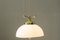 Lampadario regolabile Jugendstil in vetro opalino bianco, inizio XX secolo, Immagine 7