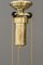 Lampadario regolabile Jugendstil in vetro opalino bianco, inizio XX secolo, Immagine 14