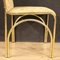 Italian Golden Metal Dining Chairs, 1970s, Set of 6 6
