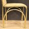 Italian Golden Metal Dining Chairs, 1970s, Set of 6, Image 6