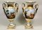 Napoleon III French Hand Painted Porcelain Vases from Porcelain de Paris, Set of 2 1
