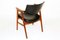 Chaise de Bureau en Cuir et Teck par Erik Kirkegaard, Suède, 1960s 3
