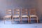 German Wicker Church Chairs, 1950s, Set of 4 3