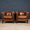 Vintage Dutch Sheepskin Leather Tub Chairs, Set of 2 14