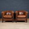 Vintage Dutch Sheepskin Leather Tub Chairs, Set of 2, Image 14