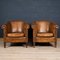Vintage Dutch Sheepskin Leather Tub Chairs, 1980s, Set of 2, Image 26