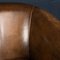 Vintage Dutch Sheepskin Leather Tub Chairs, Set of 2, Image 5