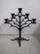 Antique Art Deco Iron Candleholder in the Style of Koloman Moser 1