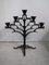 Antique Art Deco Iron Candleholder in the Style of Koloman Moser, Image 1