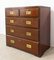 Antique English Military Campaign Style Chest of Drawers in Mahogany 3