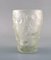 Art Glass Vase in Clear Glass with Cherries in Relief in the Style of Lalique, 1930s 2